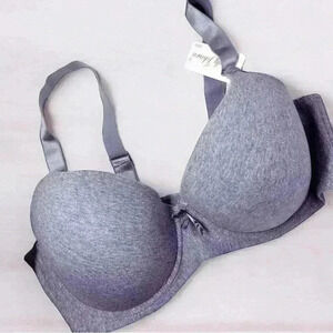 Emily Johnson Women’s Gray Padded T-Shirt Bra 42DD SUPER SOFT NWT